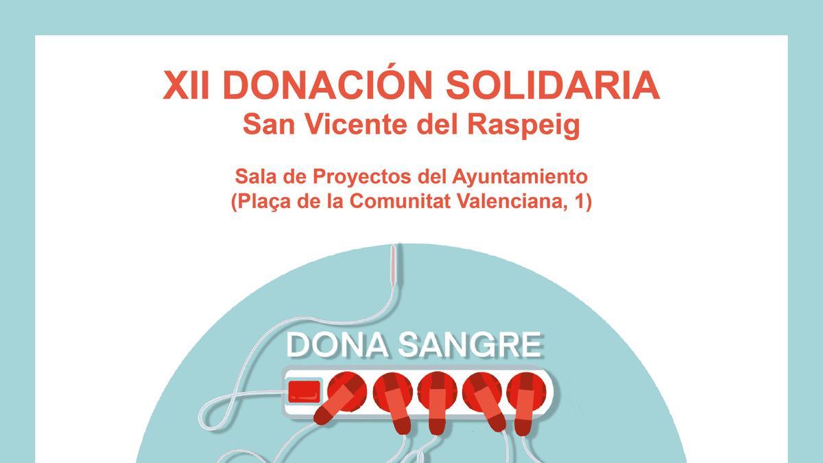 Cartel del XII Maratón de Donación de Sangre.