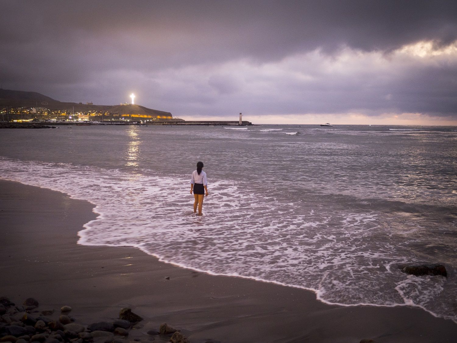 Playa en el barrio de Barranco, Lima.