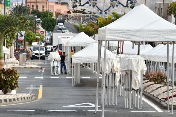 14/11/2019 CARRIZAL. INGENIO. Monataje de la Feria del Sureste en la Avenida Carlos V de Carrizal. Fotógrafa: YAIZA SOCORRO.  | 14/11/2019 | Fotógrafo: Yaiza Socorro