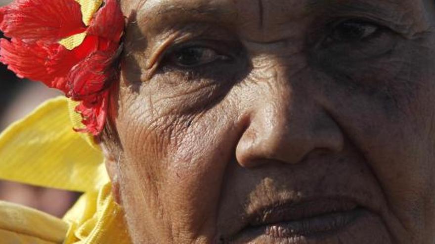 Rostro de una mujer en La Habana.