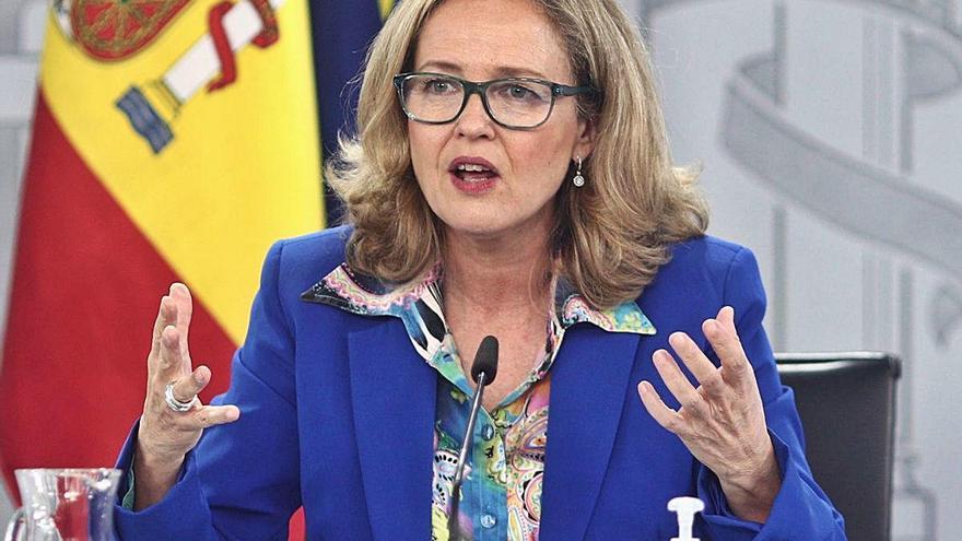 La vicepresidenta tercera del Govern, Nadia Calviño