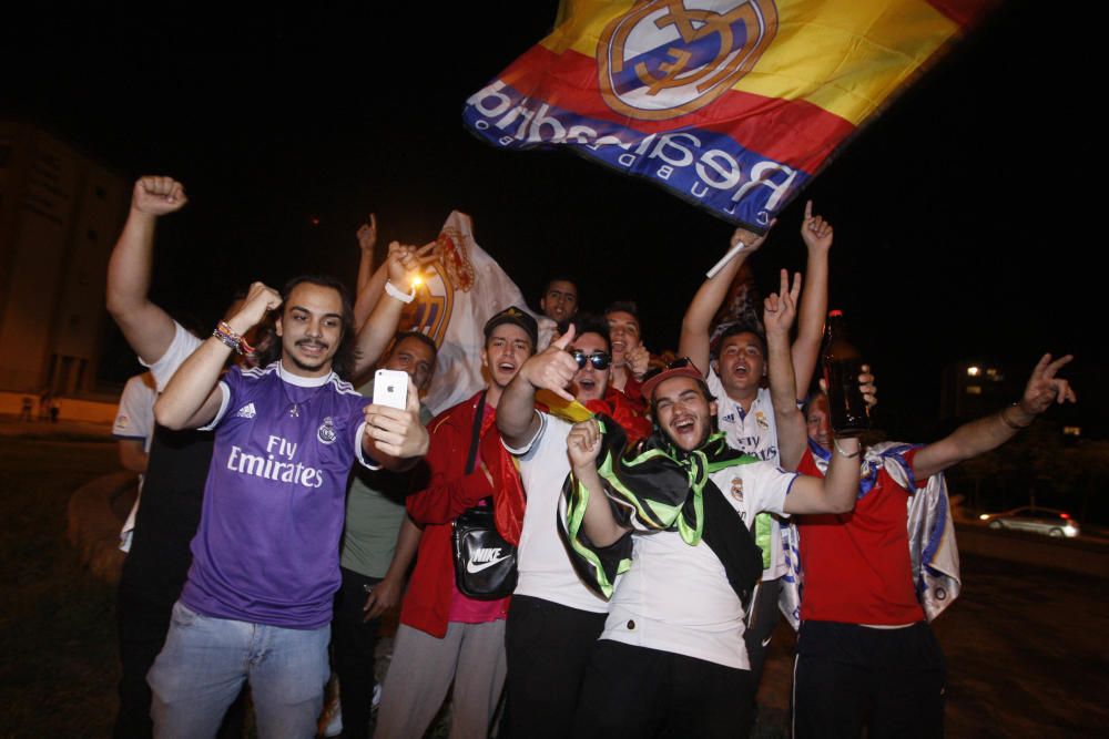 Gironins celebren el títol de lliga del Reial Madrid