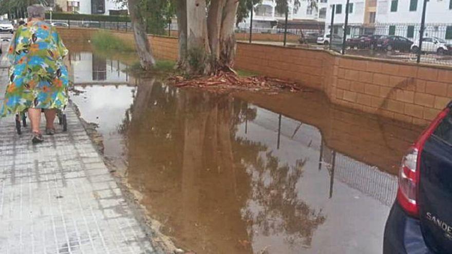 Imagen de la zona que será habilitada inundada tras las lluvias.