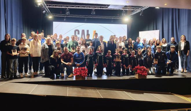 Los homenajeados en la Gala del Deporte de Orpesa 2025