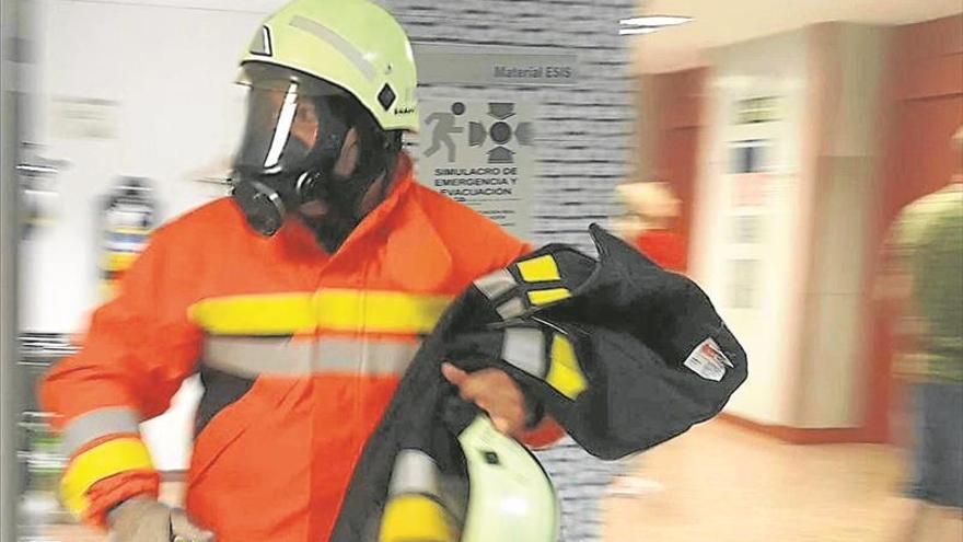 El hospital realiza un simulacro de incendio