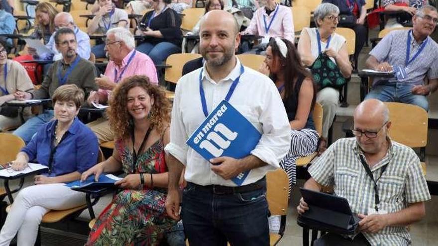 Luís Villares, ayer, en el plenario de En Marea. // Xoán Álvarez