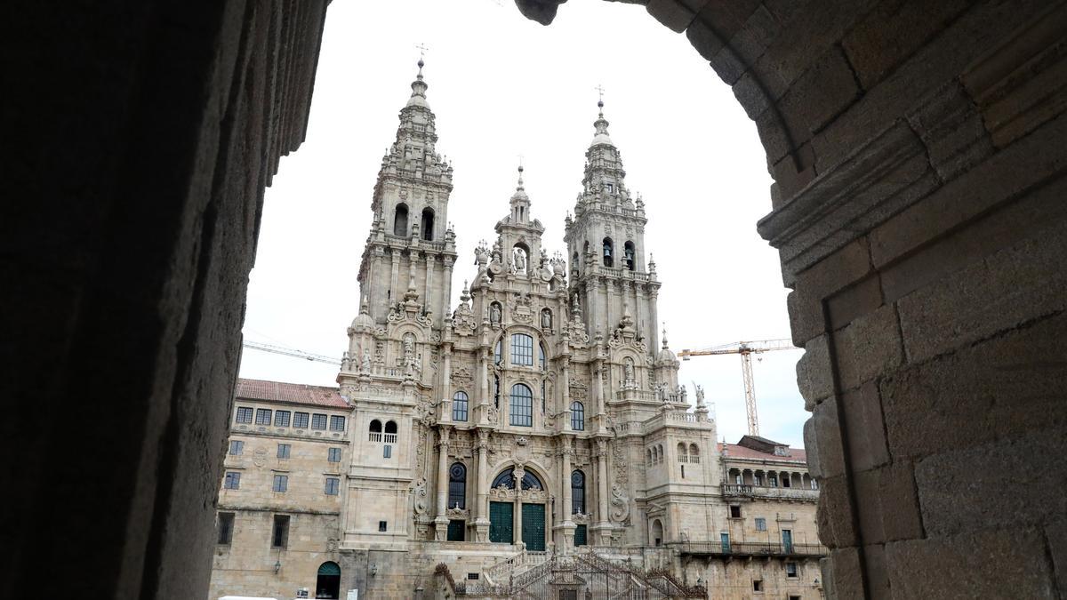Vista de la catedral de Santiago de Compostela.