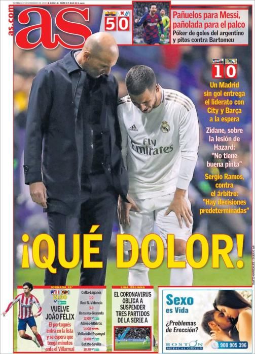 Portada AS domingo 23 febrero 2020