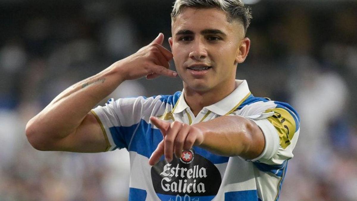 Yeremay celebra su gol ante el Le Havre en el Teresa Herrera.  | |  EFE