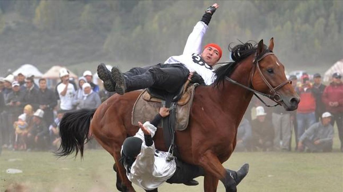 Exhibición a caballo.