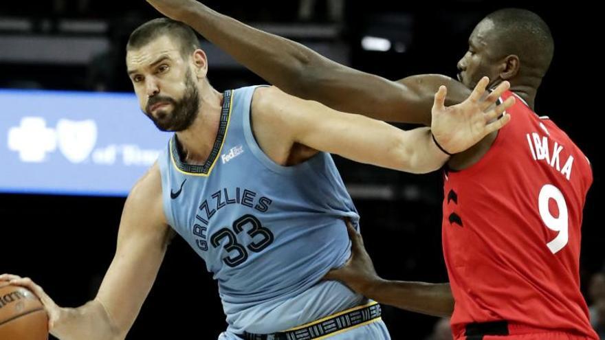 Marc Gasol, en un momento del  Grizzlies-Raptors.