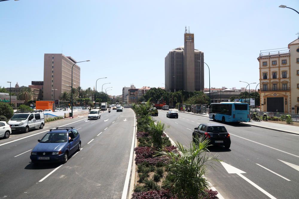 La avenida de Andalucía queda libre de las obras del metro de Málaga tras diez años.