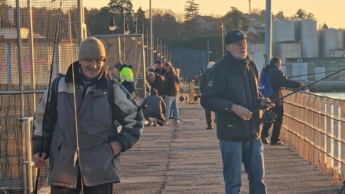 El concurrido muelle de Vilagarcía.