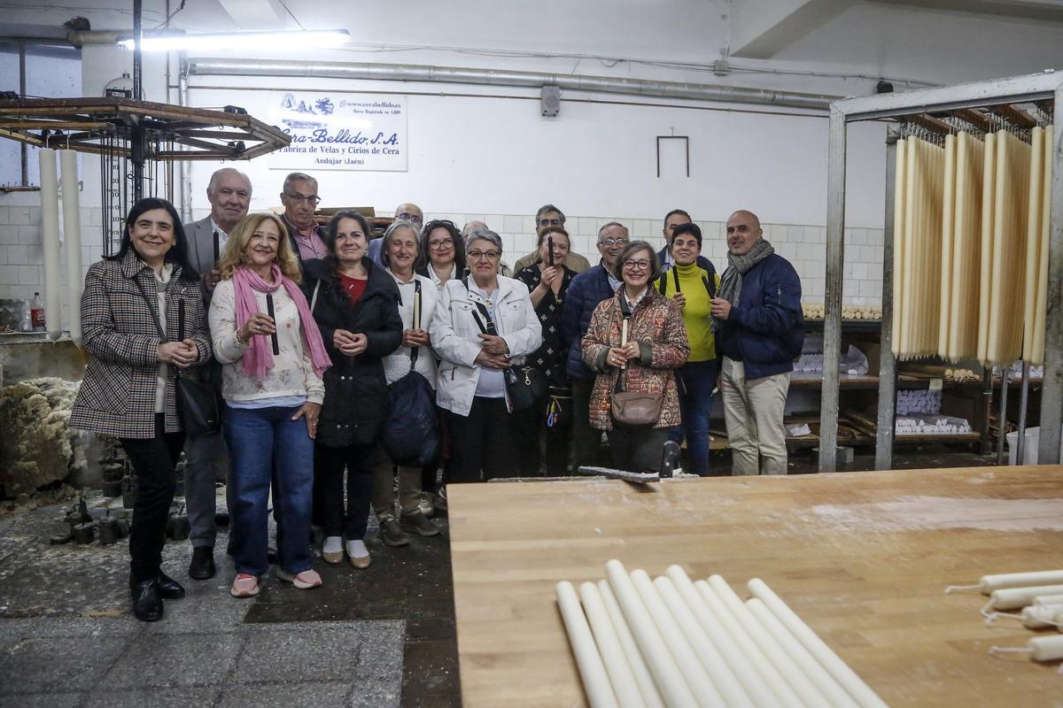 Visita a la fábrica de cera Bellido en Andújar.