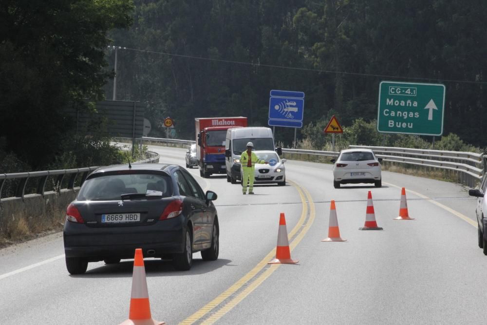 Autovía do Morrazo | Los pilares del viaducto de A Fraga escalan al cielo