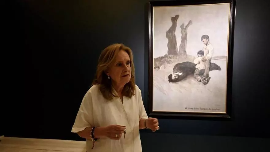 El cuadro de Castelao 'A derradeira leición do mestre' ya se exhibe en Pontevedra