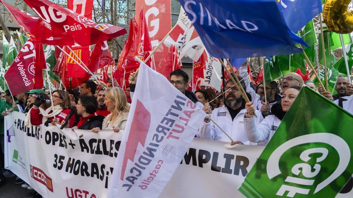 Concentración por las 35 horas en Sanidad en enero de 2026.