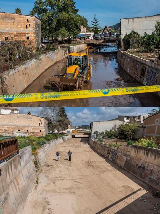 Sant Llorenç des Cardassar tras las inundaciones y seis meses después