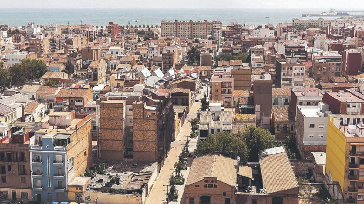 Panorámica del barrio del Cabanyal.