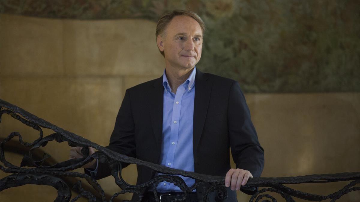 Dan Brown, en la presentación de 'Origen', en la Pedrera de Barcelona.