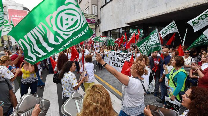 Huelga de trabajadores de los comedores escolares