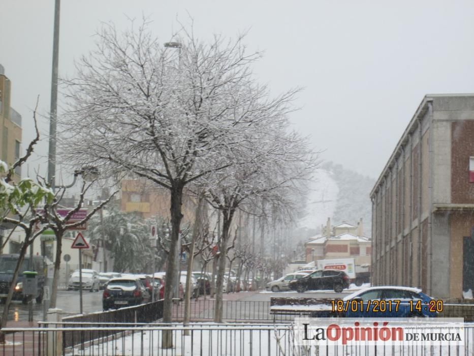 La nieve tiñe de blanco Murcia