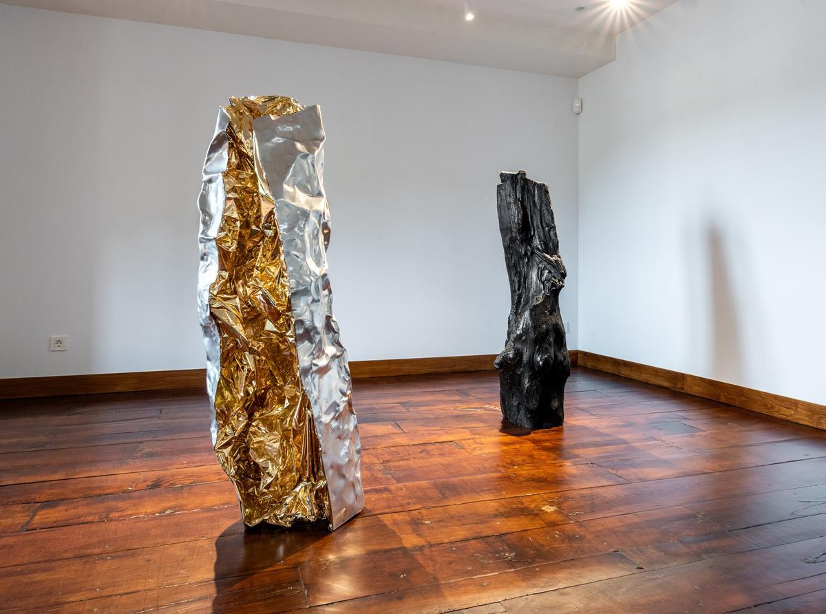 Obra de Tadanori Yamaguchi en la exposición.