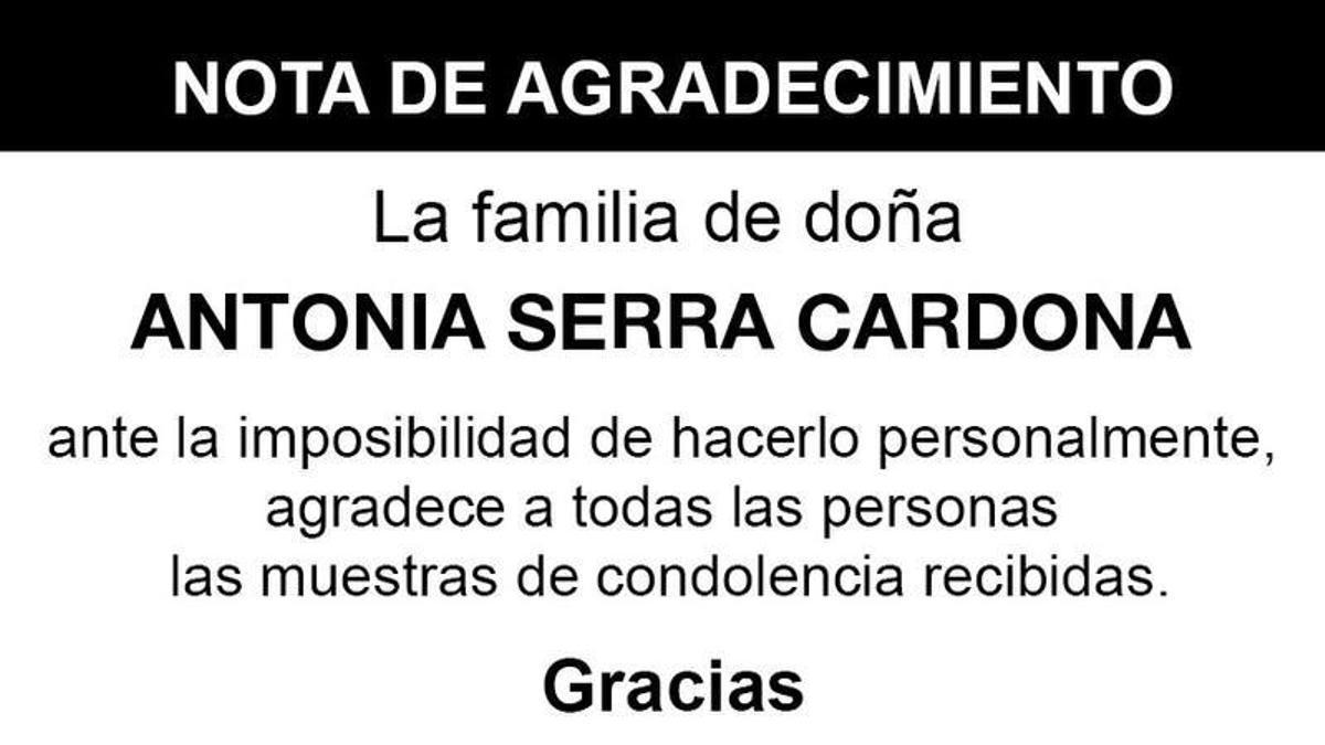 Nota Antonia Serra Cardona