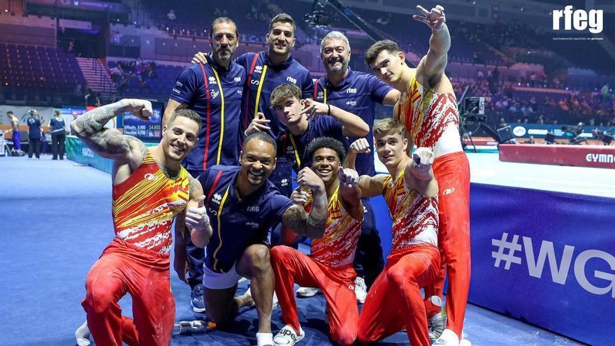 El equipo español masculino de gimnasia artística, sexto en el Campeonato del Mundo