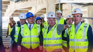 Laporta, tras una visita de obras al nuevo Camp Nou: "Vamos bien, a buen ritmo"