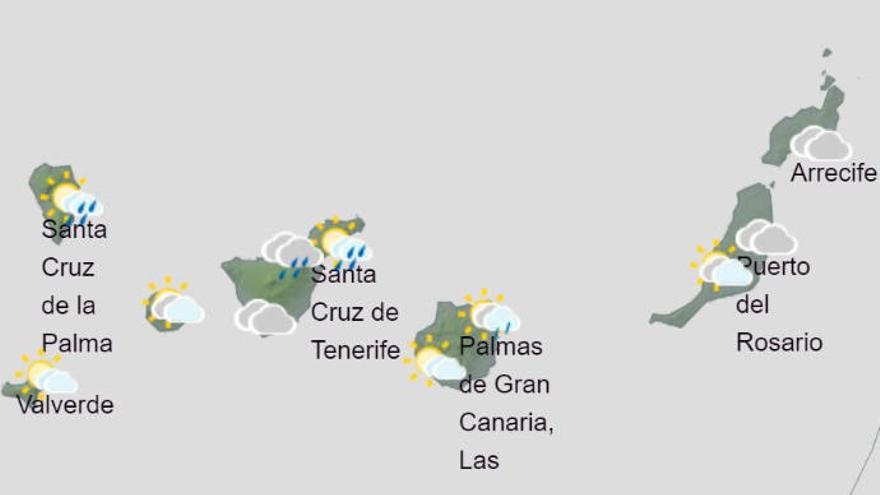 Previsión del tiempo en Canarias de la AEMET para este domingo.