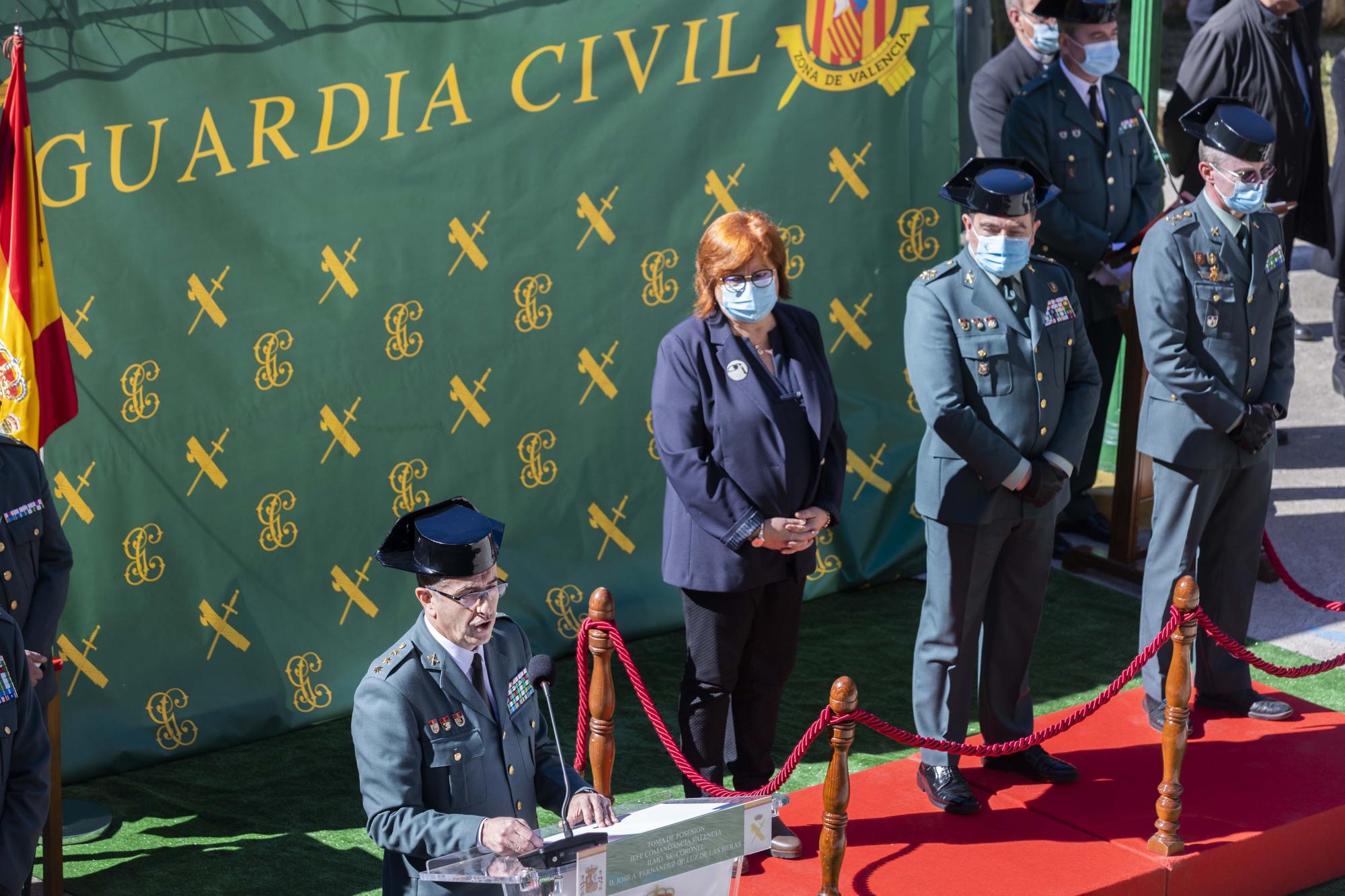 Toma de posesión del coronel jefe de la Comandancia de la Guardia Civil en València