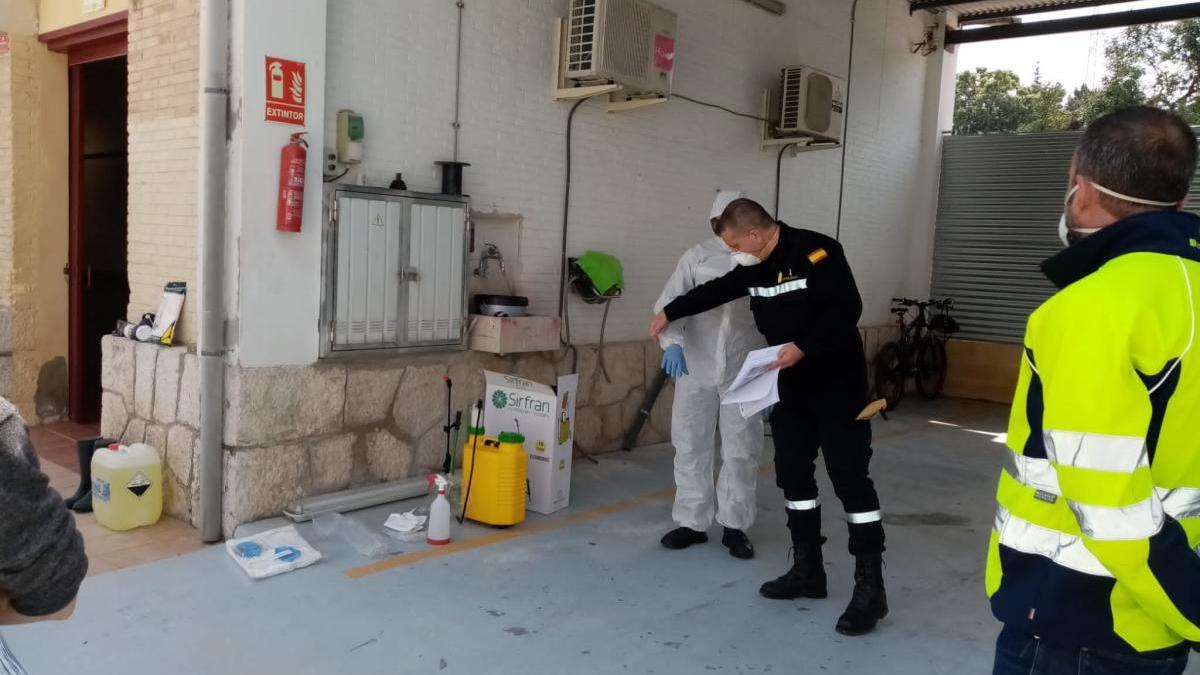 La UME impartiendo el curso sobre protocolos ante la pandemia