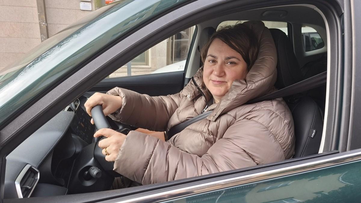 Paula, natural de Urdilde y conductora habitual en Santiago