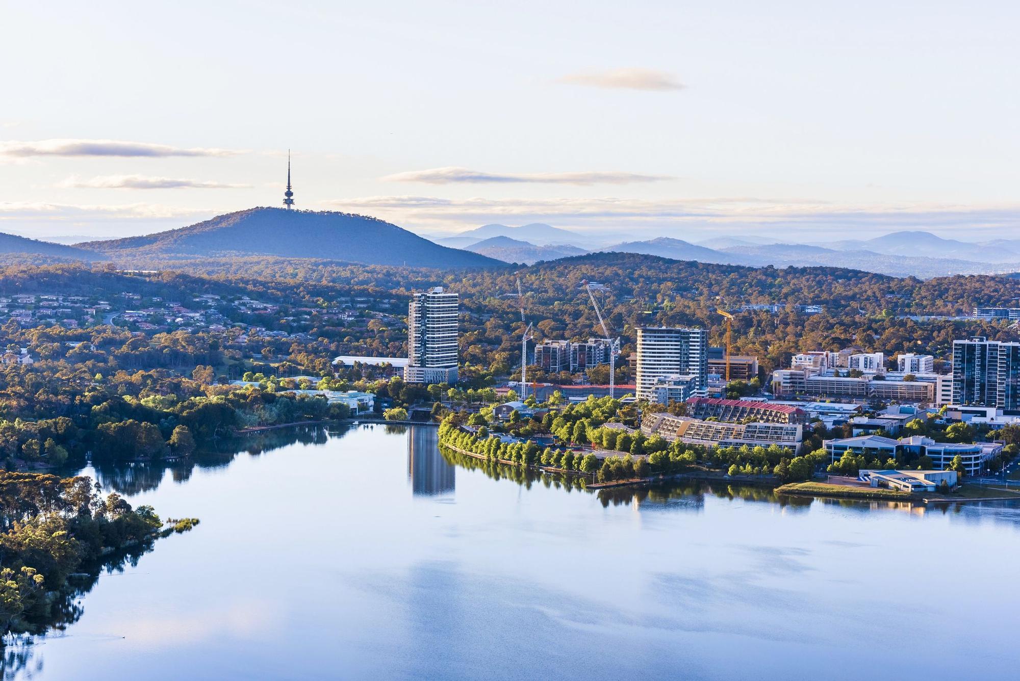 Vista de la ciudad de Canberra