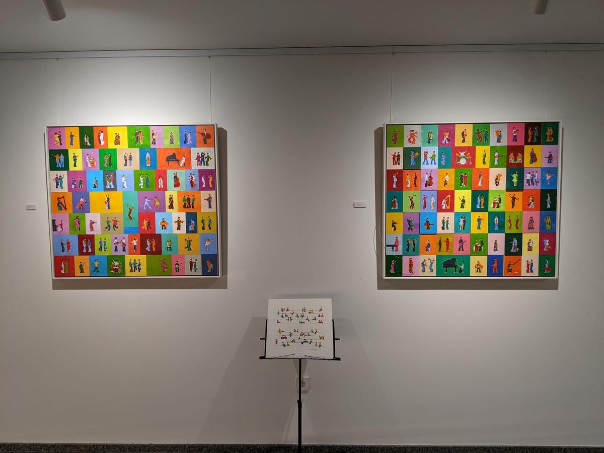 Dos de las obras expuestas en la muestra de Valle Rivilla.