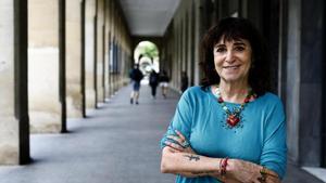 La periodista y escritora Rosa Montero, este lunes, en su visita a Zaragoza para presentar su último libro.