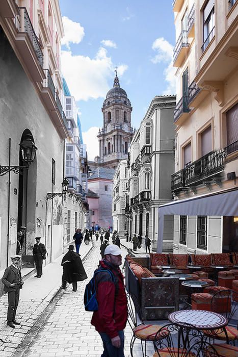 Calle San Agustín. Los personajes ataviados con gorras, capas y mostachos nos observan expectantes mientras con el rabillo del ojo calibran la exótica tetería de Sherezade (...).