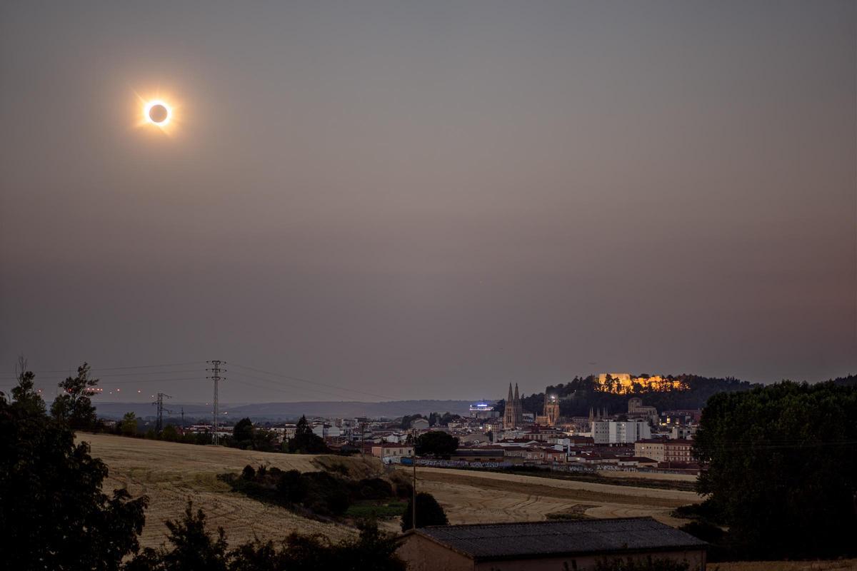 El eclipse de Sol visto desde Burgos.