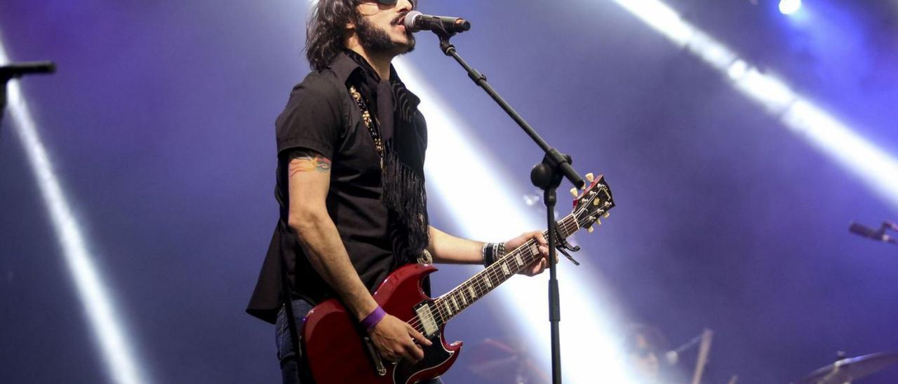 Ger Gilsanz, durante un concierto de «Winchester» en el festival «Rock in town» celebrado en marzo de 2019 en Las Meanas. | Julián Rus