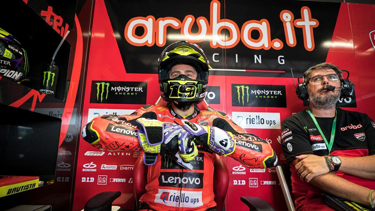 Álvaro Bautista, este viernes en el circuito de Misano