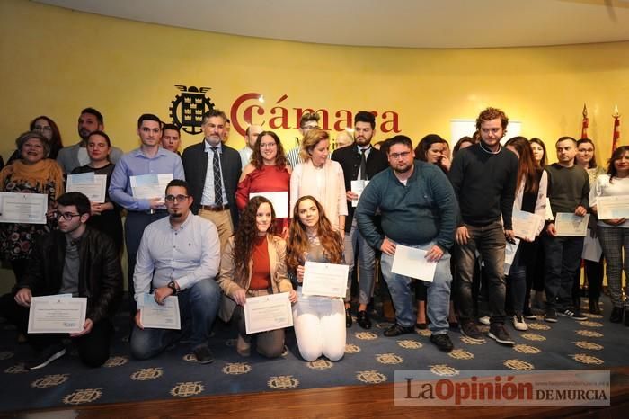 Entrega de premios a alumnos de FP en la Cámara de Comercio