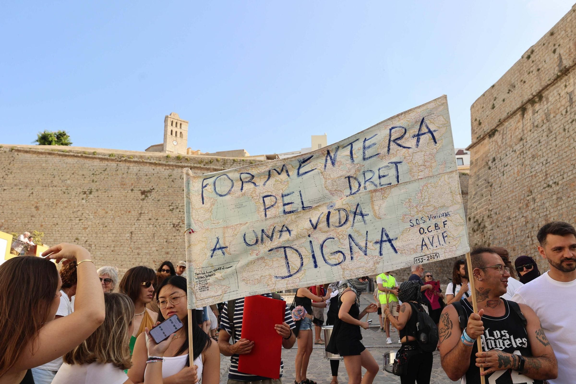 Manifestación contra la masificación turística en Ibiza
