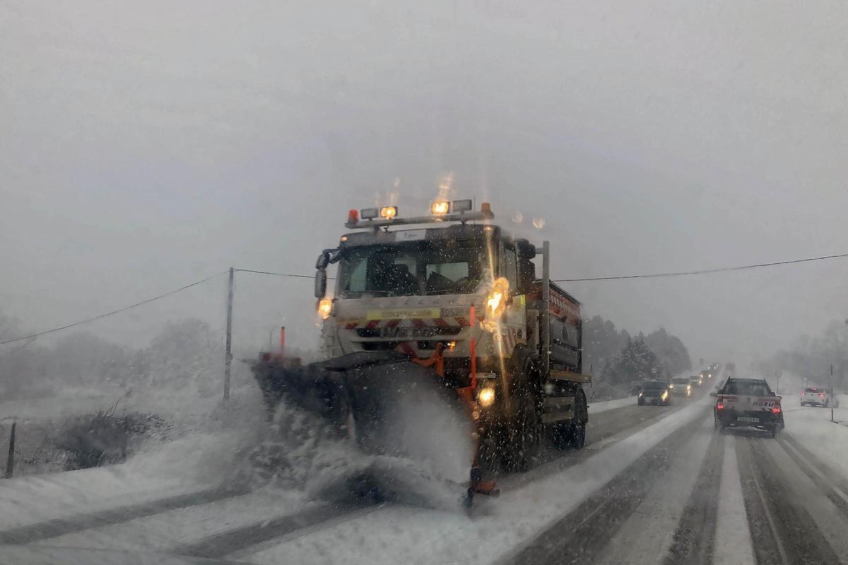 Quitanieves en la provincia de León.
