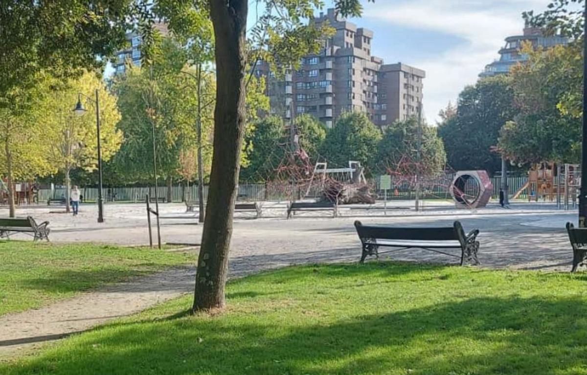 La zona de juegos infantiles del parque.