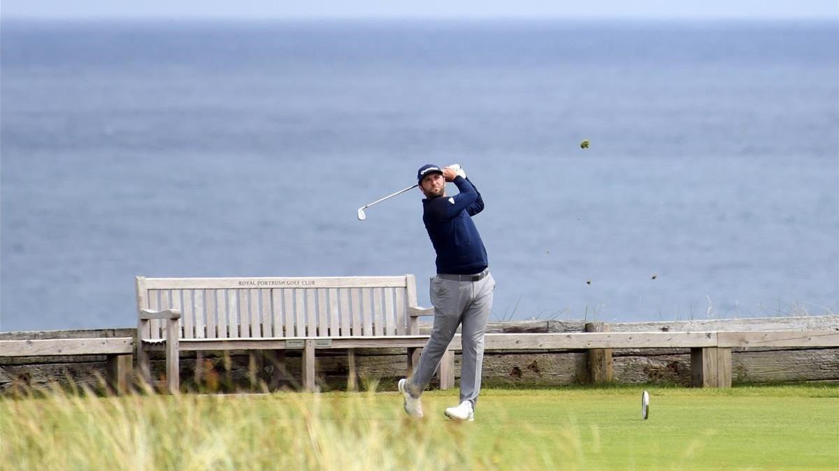 Jon Rahm, durante la segunda jornada del Open.