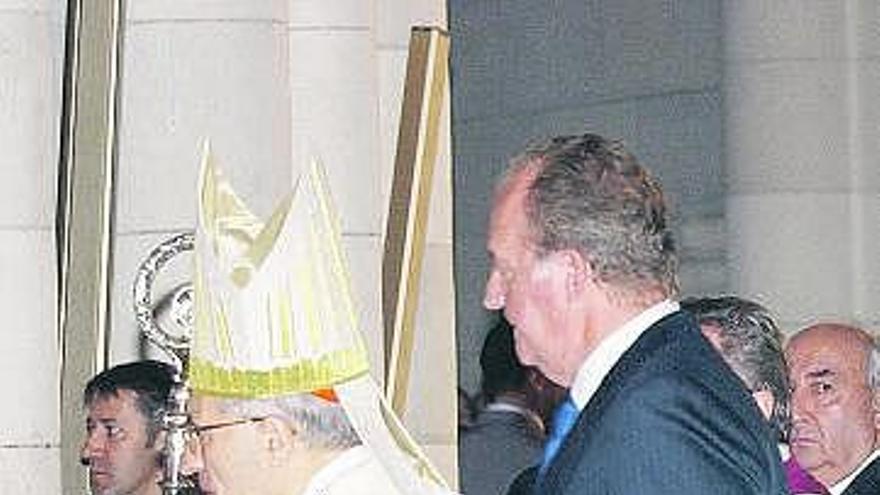 Don Juan Carlos y el cardenal Rouco, en una imagen de archivo.