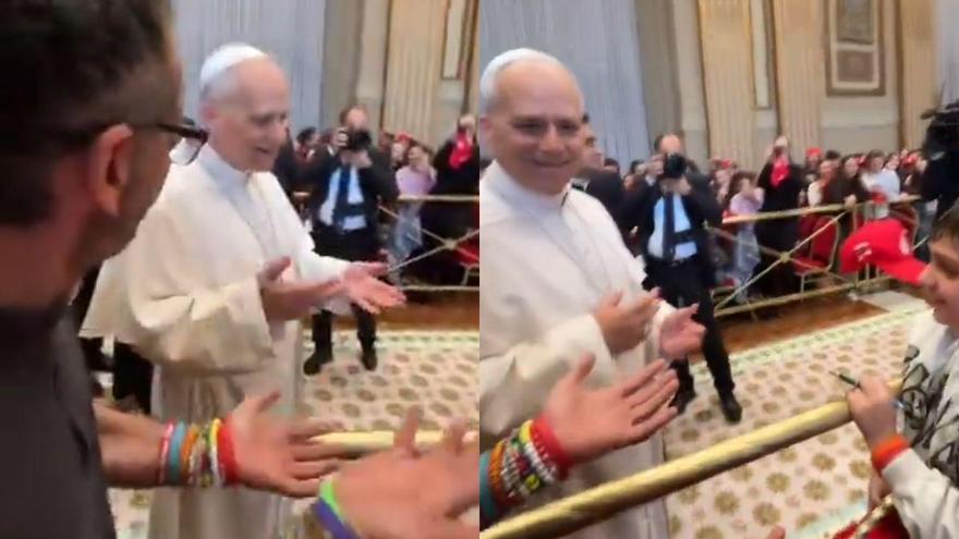 El papa Lleó XIV es fa viral després de fer el famós gest del 'six seven'