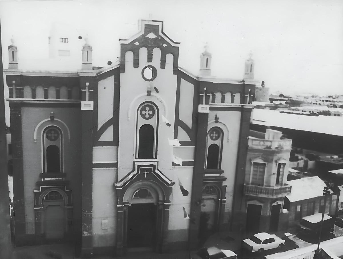 El templo de la virgen de La Luz en los años 60.