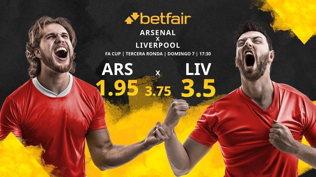 Arsenal FC vs. Liverpool FC: horario, TV, estadísticas, cuadro y pronósticos